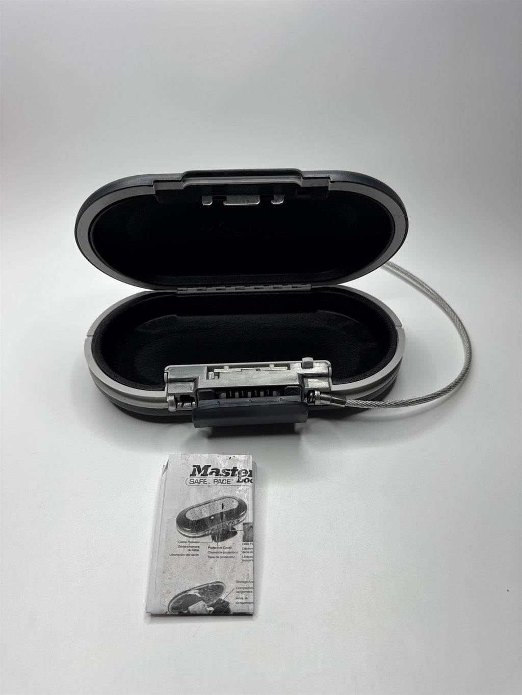 Master Lock SafeSpace Portable Safe /w Safety Lock Cord Cable Combination Safe