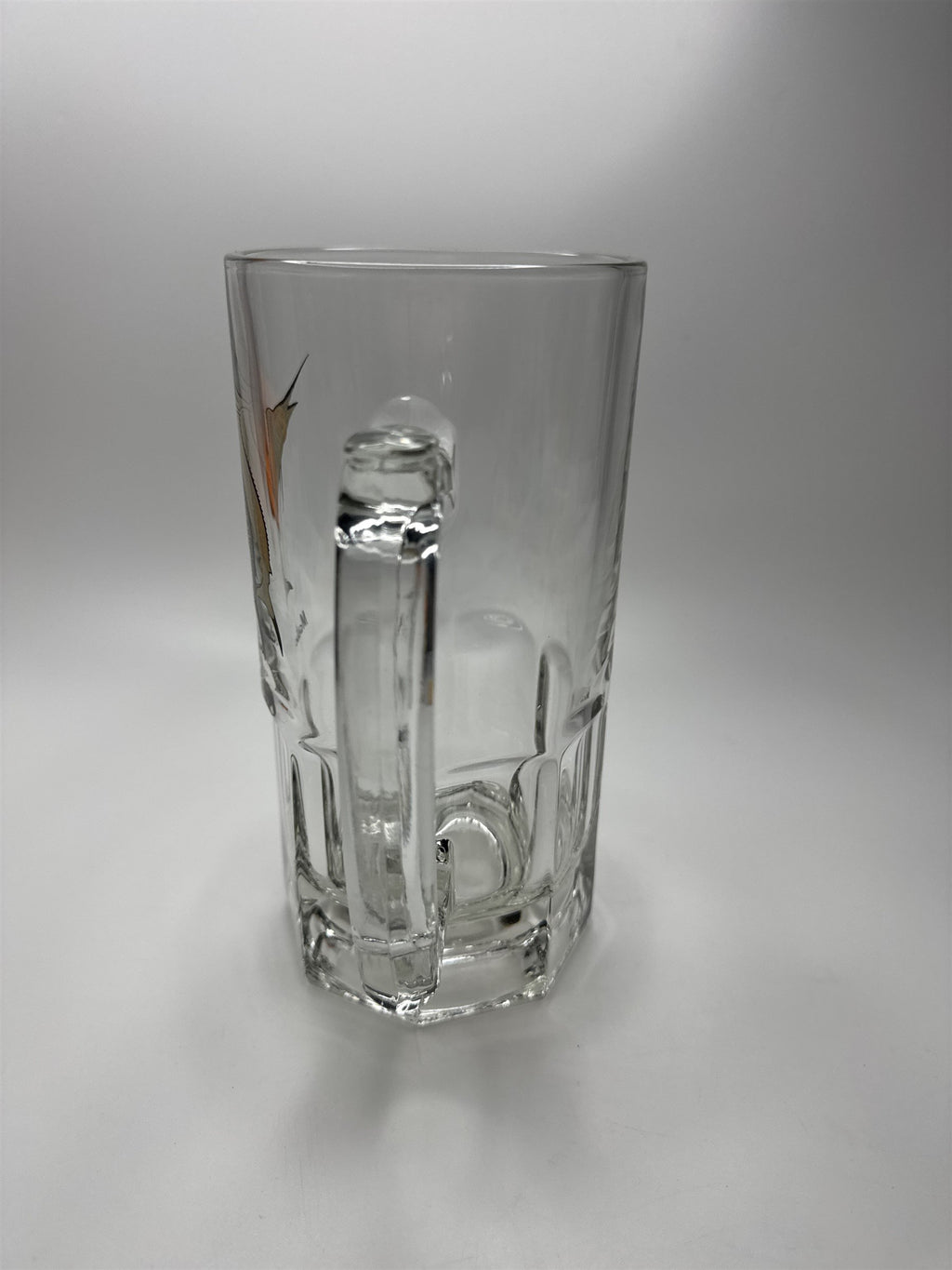 Vintage Marlin Sail Fin Sword Fishing Heavy Glass Collector Mug