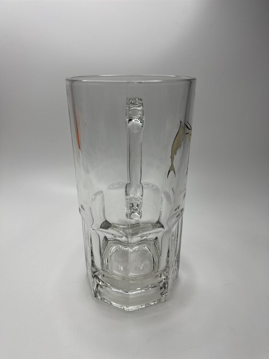Vintage Marlin Sail Fin Sword Fishing Heavy Glass Collector Mug