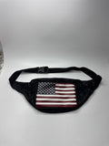 Vintage American Flag Around The Waist Fanny Pack Travel Bag