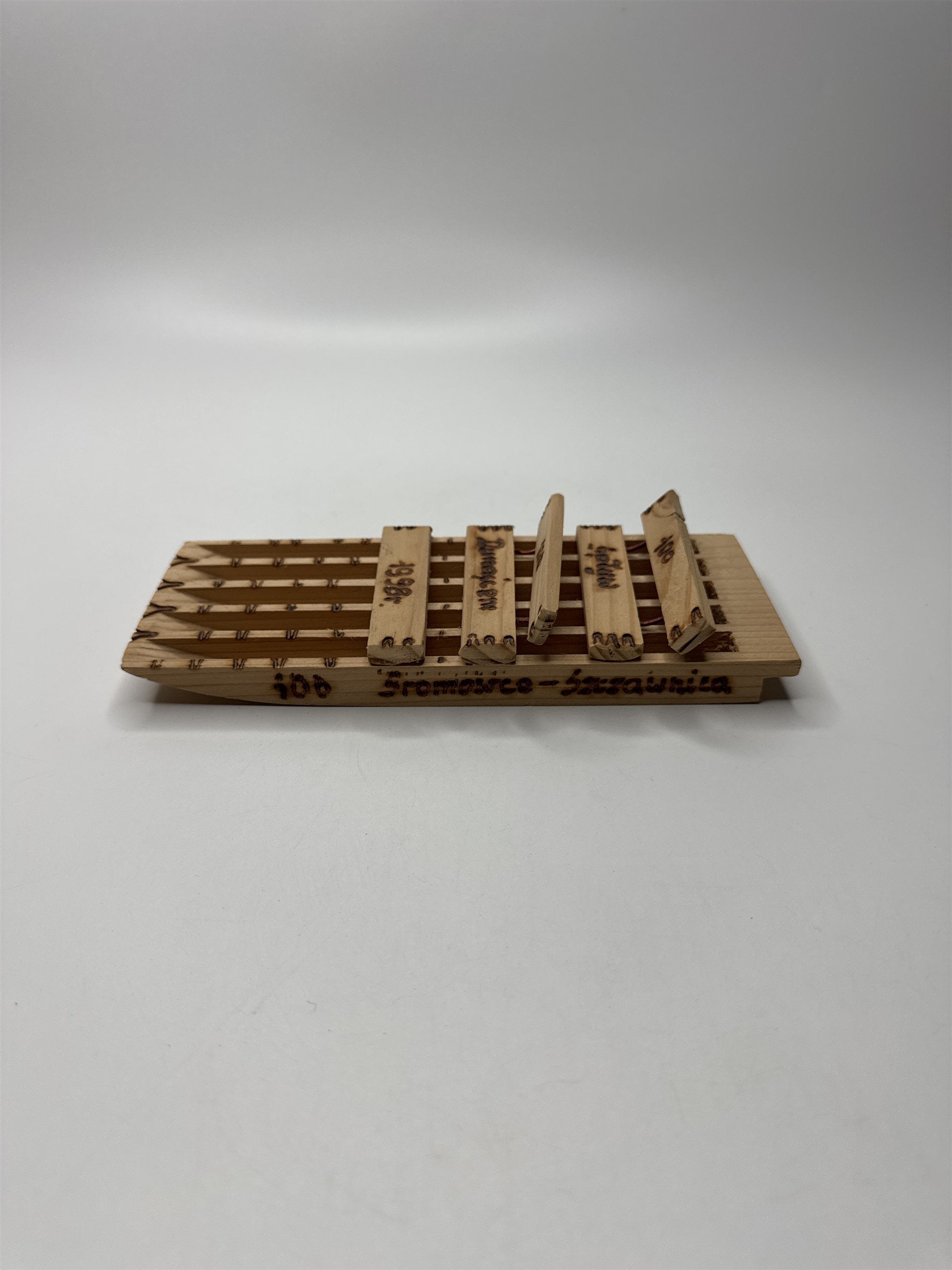 Miniature Hand-Carved Wooden Board Pieniny 100 Sromowce-Siciawnica 1998