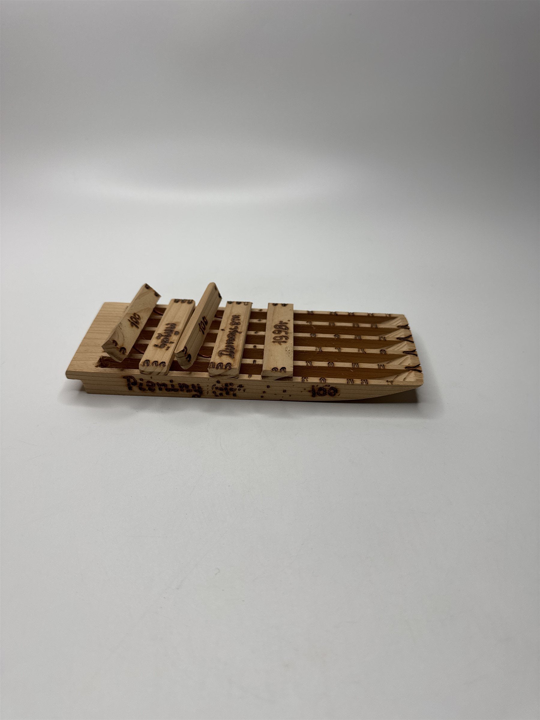 Miniature Hand-Carved Wooden Board Pieniny 100 Sromowce-Siciawnica 1998