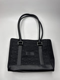 Vintage Home Interiors & Gifts Black Purse All Over Rose Print