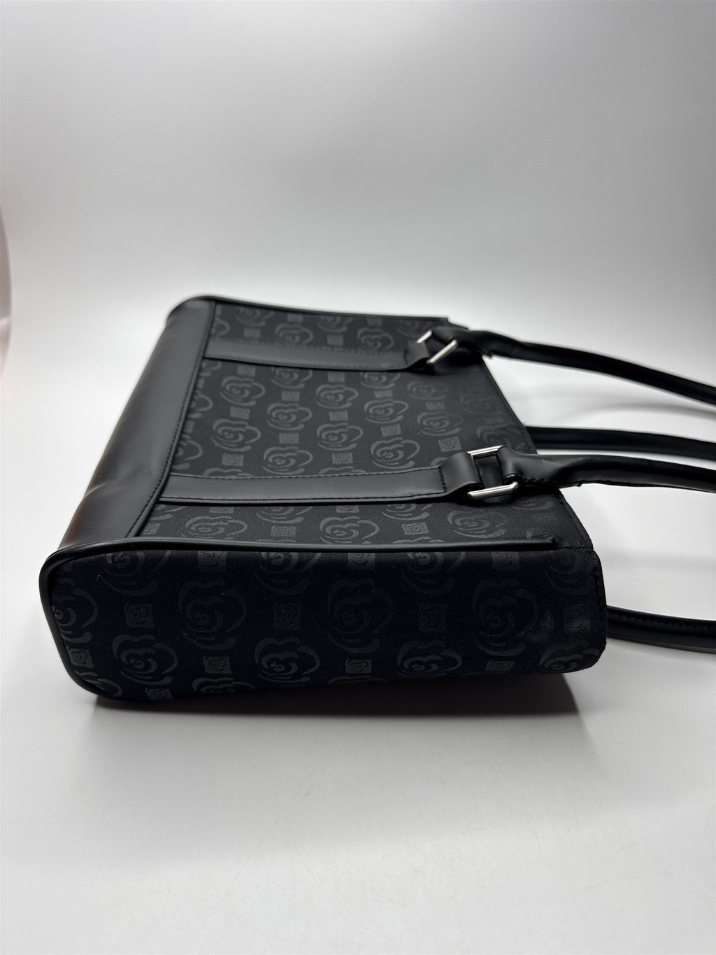 Vintage Home Interiors & Gifts Black Purse All Over Rose Print
