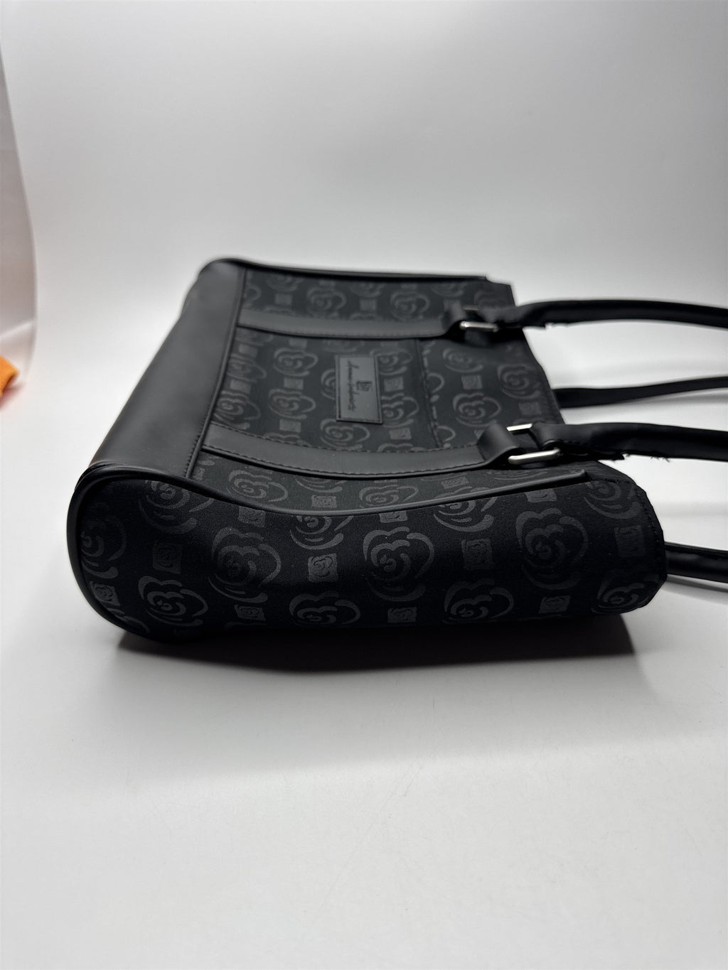 Vintage Home Interiors & Gifts Black Purse All Over Rose Print