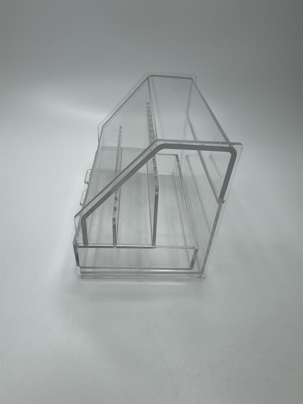 Acrylic Earring Display Case Jewelry Case Top-Opening /w Storage Drawer Vanity