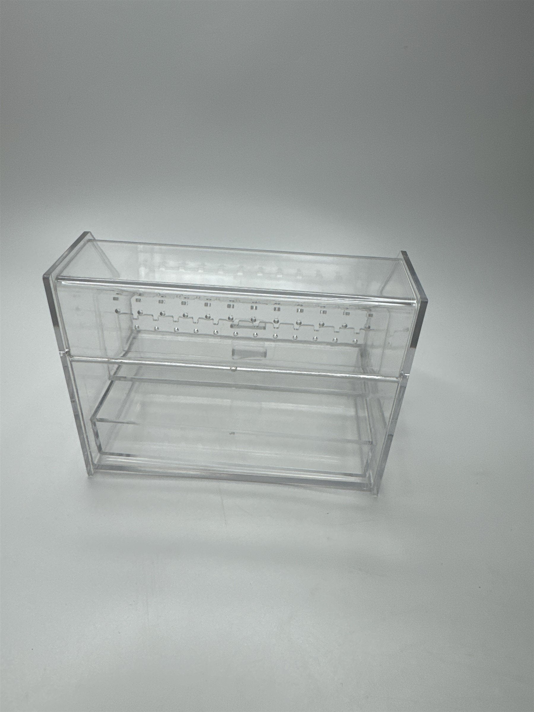 Acrylic Earring Display Case Jewelry Case Top-Opening /w Storage Drawer Vanity