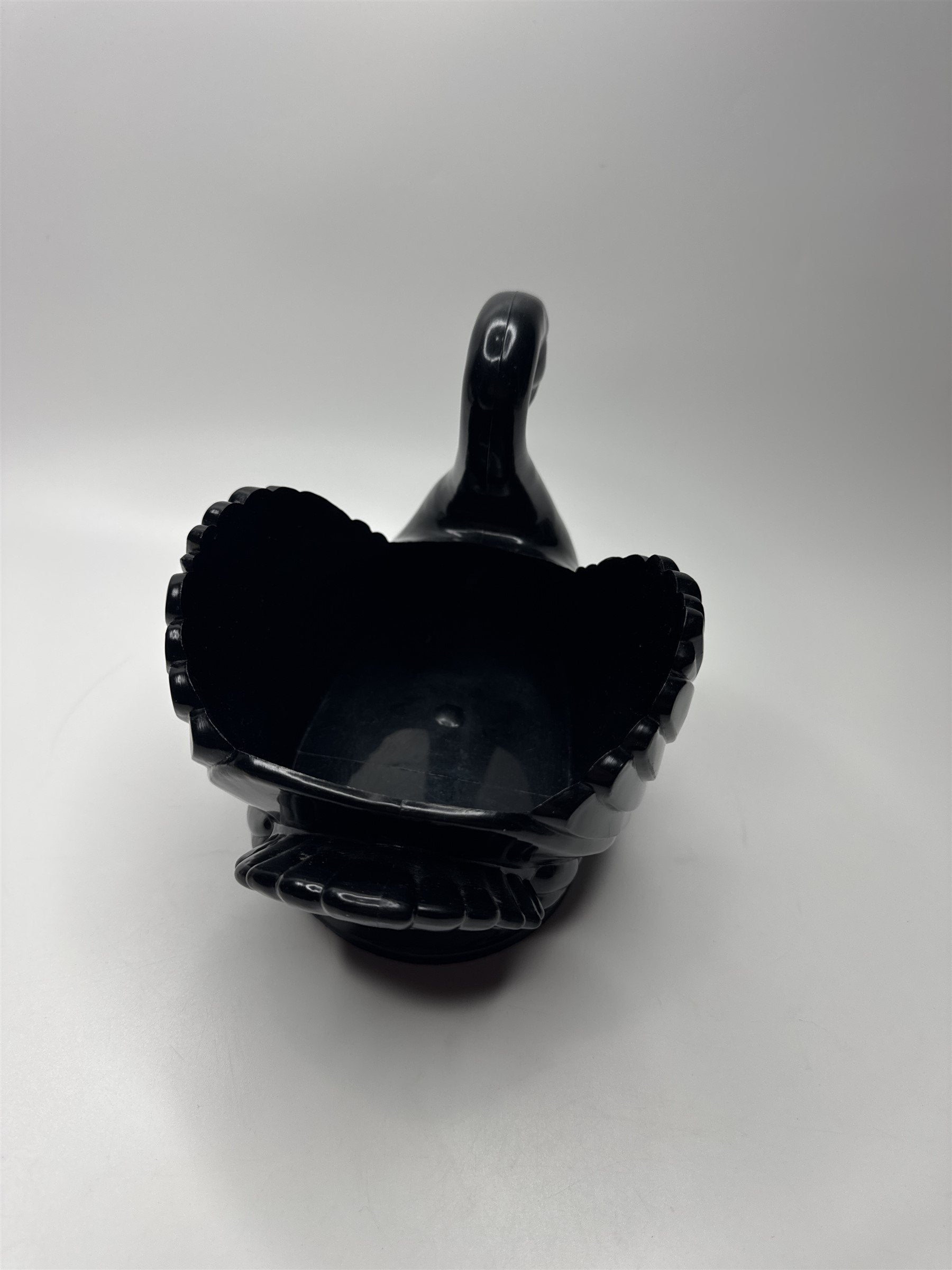 Vintage Regaline 6.5" Tall Hard Plastic Black Swan Decorative Planter #432 USA