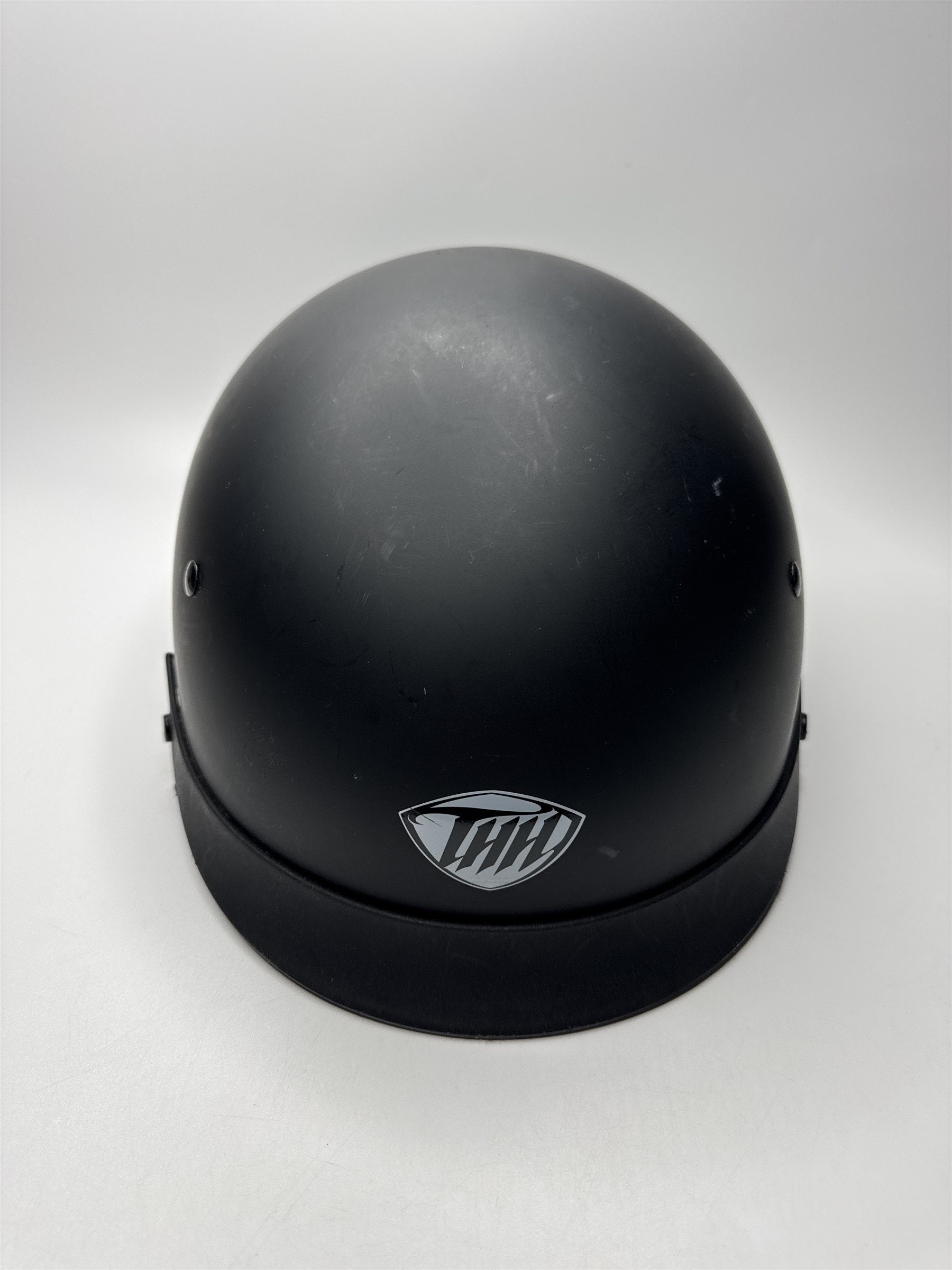 Black THH Motorcycle Protective Helmet Size XL DOT Certified T-72 61-62cm