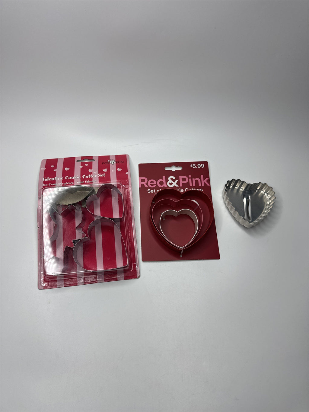 Valentines Day Hearts and Lips Cupid Cookie Cutter Assortment Set of 8 Metal