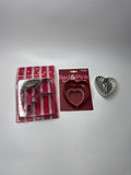 Valentines Day Hearts and Lips Cupid Cookie Cutter Assortment Set of 8 Metal