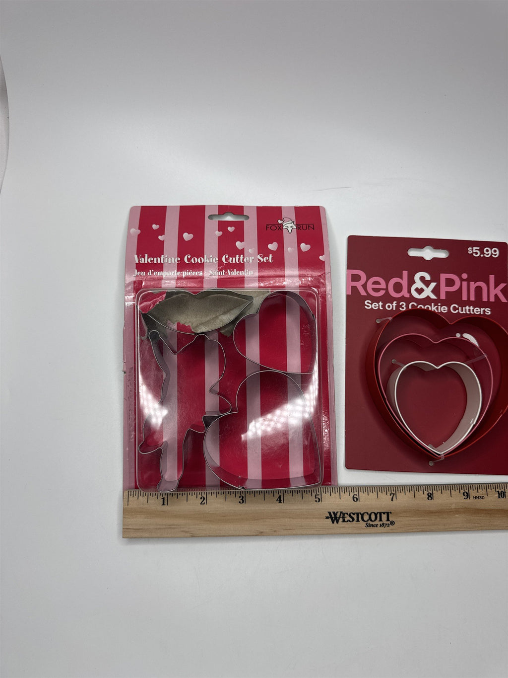 Valentines Day Hearts and Lips Cupid Cookie Cutter Assortment Set of 8 Metal
