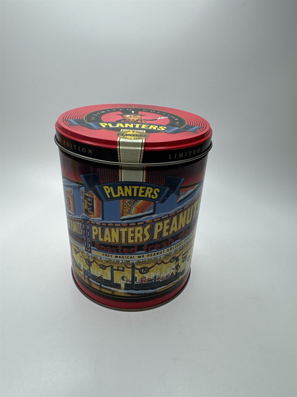 Vintage 1998 Limited Edition Planters Peanuts #2 Series Christmas Empty Tin Can