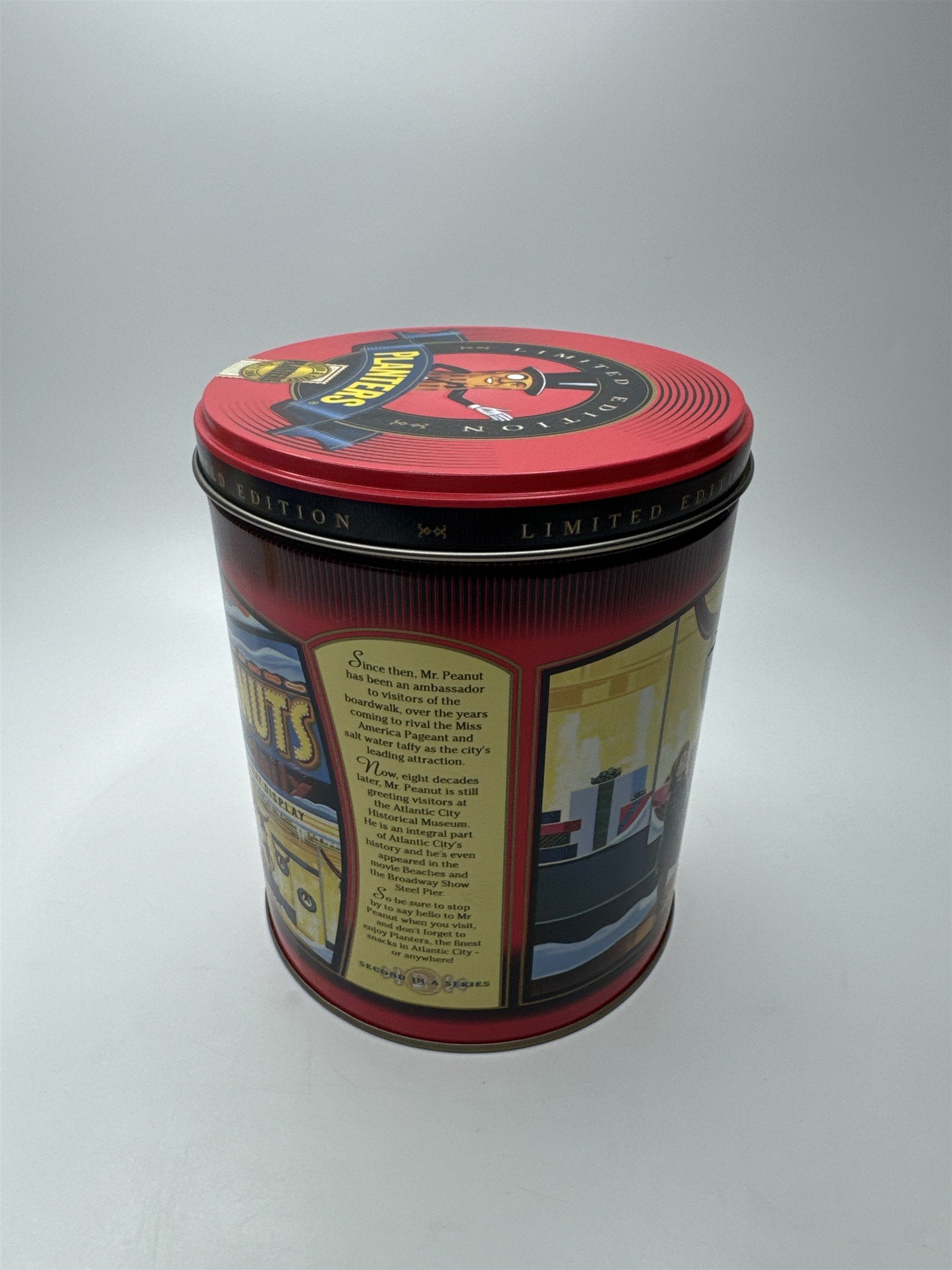 Vintage 1998 Limited Edition Planters Peanuts #2 Series Christmas Empty Tin Can