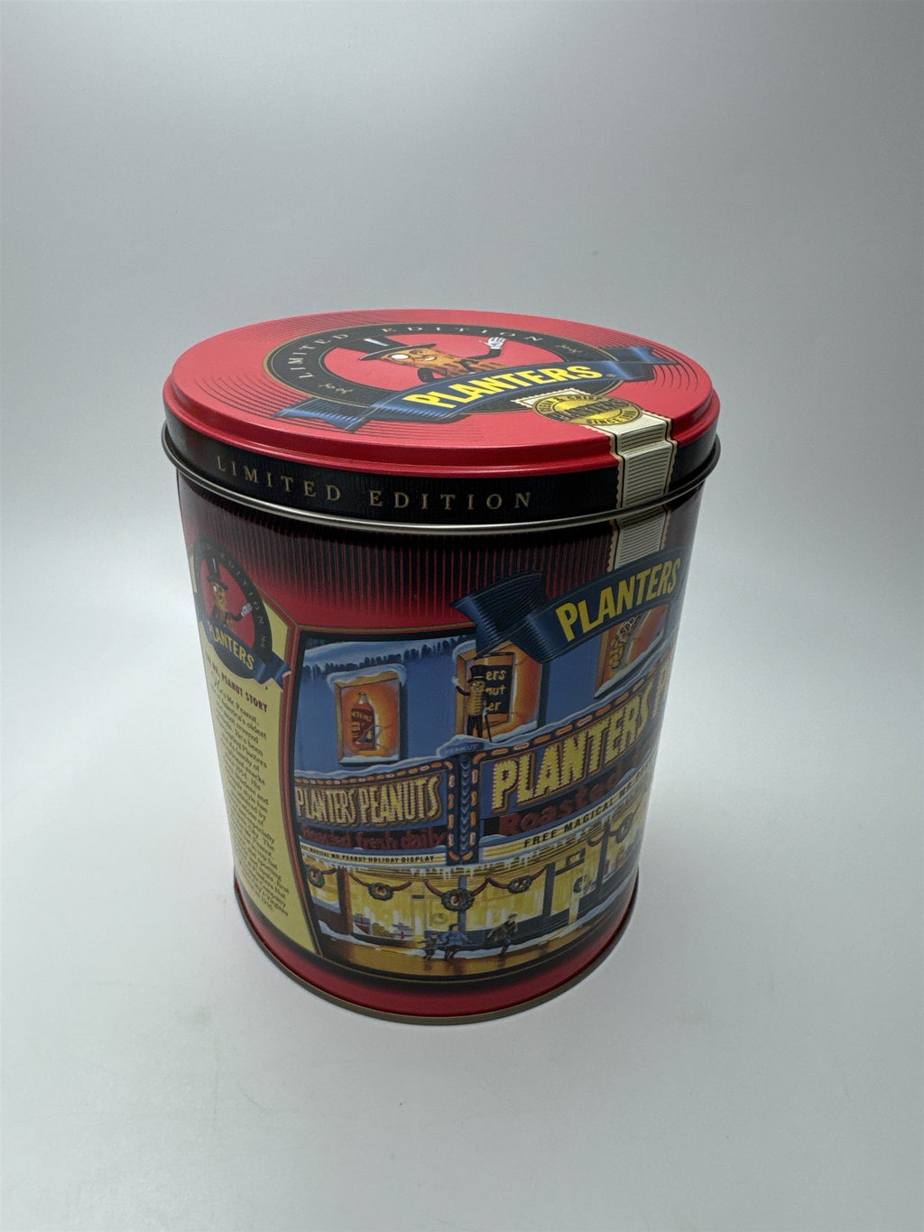 Vintage 1998 Limited Edition Planters Peanuts #2 Series Christmas Empty Tin Can