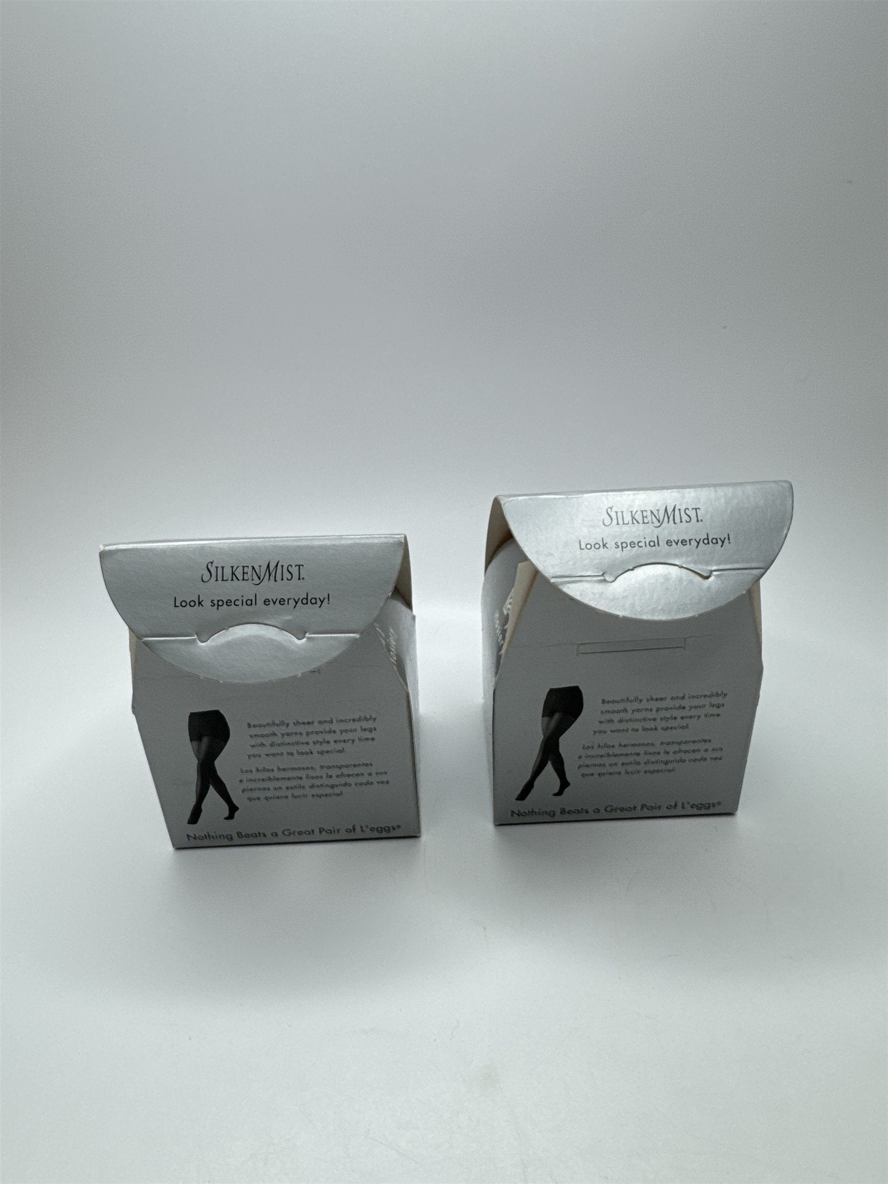 Set of 2 L'eggs SilkenMist Size B Control Top Beautifully Sheer Pantyhose Ivory