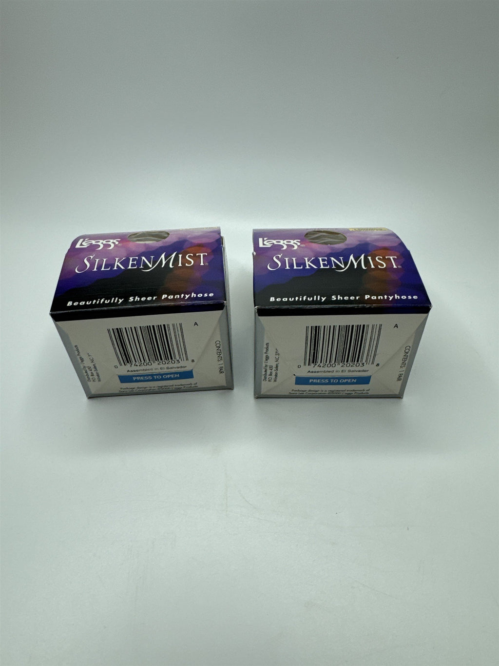 Set of 2 L'eggs SilkenMist Size B Control Top Beautifully Sheer Pantyhose Ivory