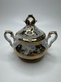 Vintage Bavaria Gold and White Porcelain 3.75" Sugar Dish/Bowl