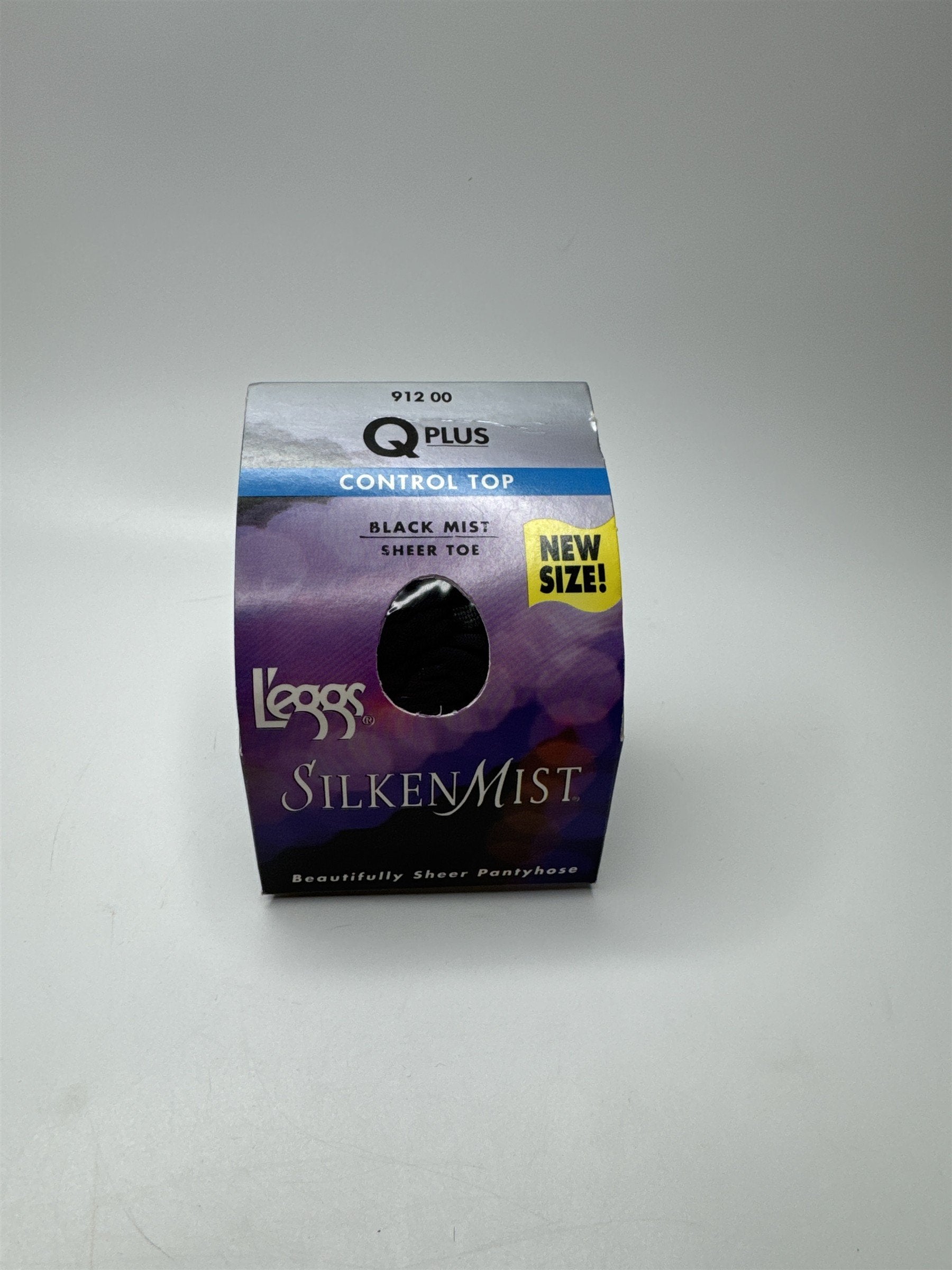 L'eggs Size Q Plus Q+ Sheer Panty Sheer Vintage Pantyhose Black Mist Sheer Toe