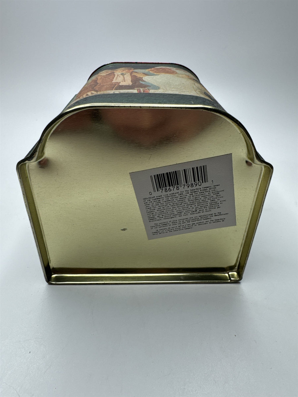 Vintage Coca-Cola in Bottles Tin Box with Hinged Lid Stained Glass