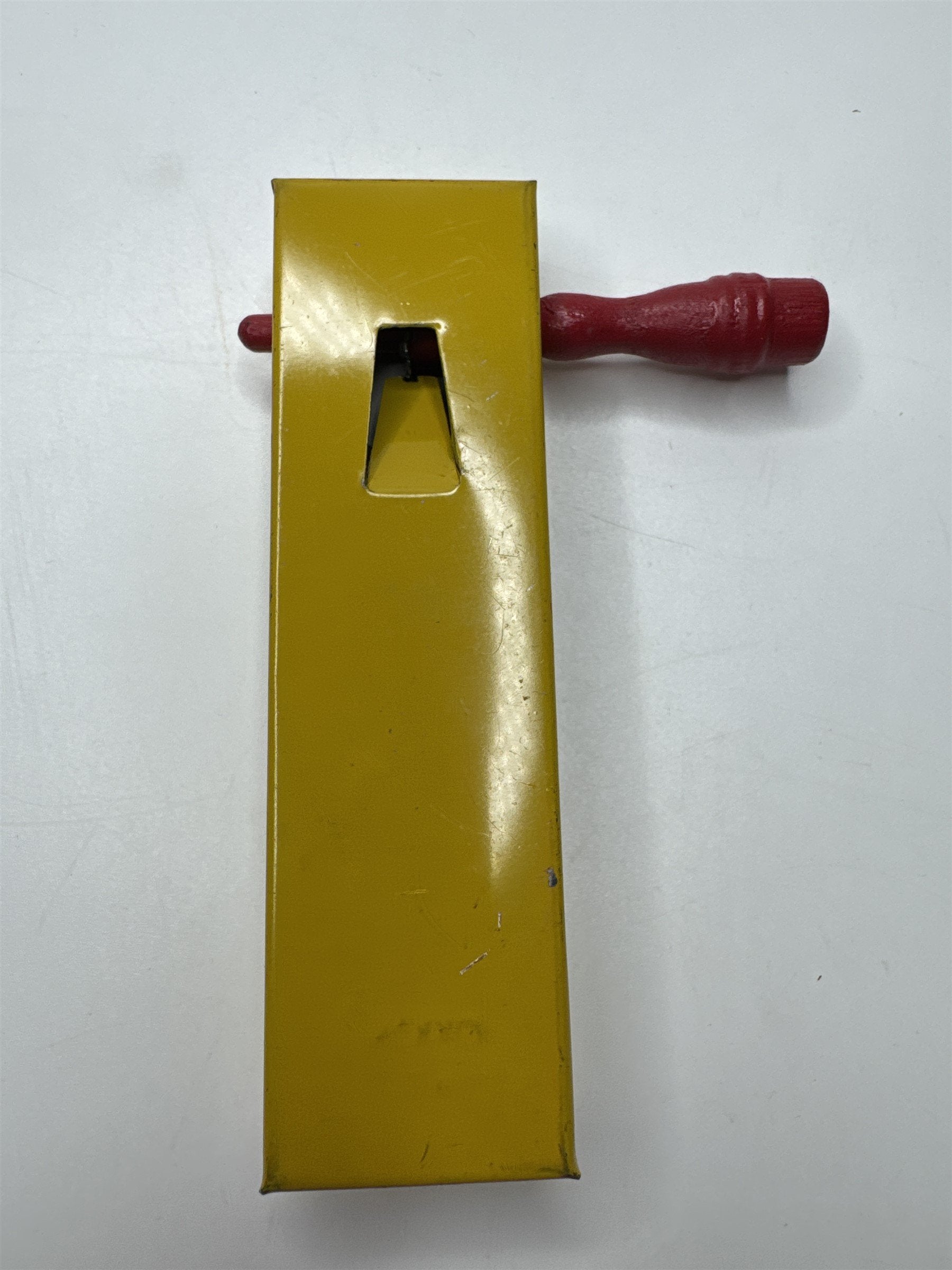 Vintage 1928 Kirchhoff Wooden Handle Tin Noisemaker with Dancers