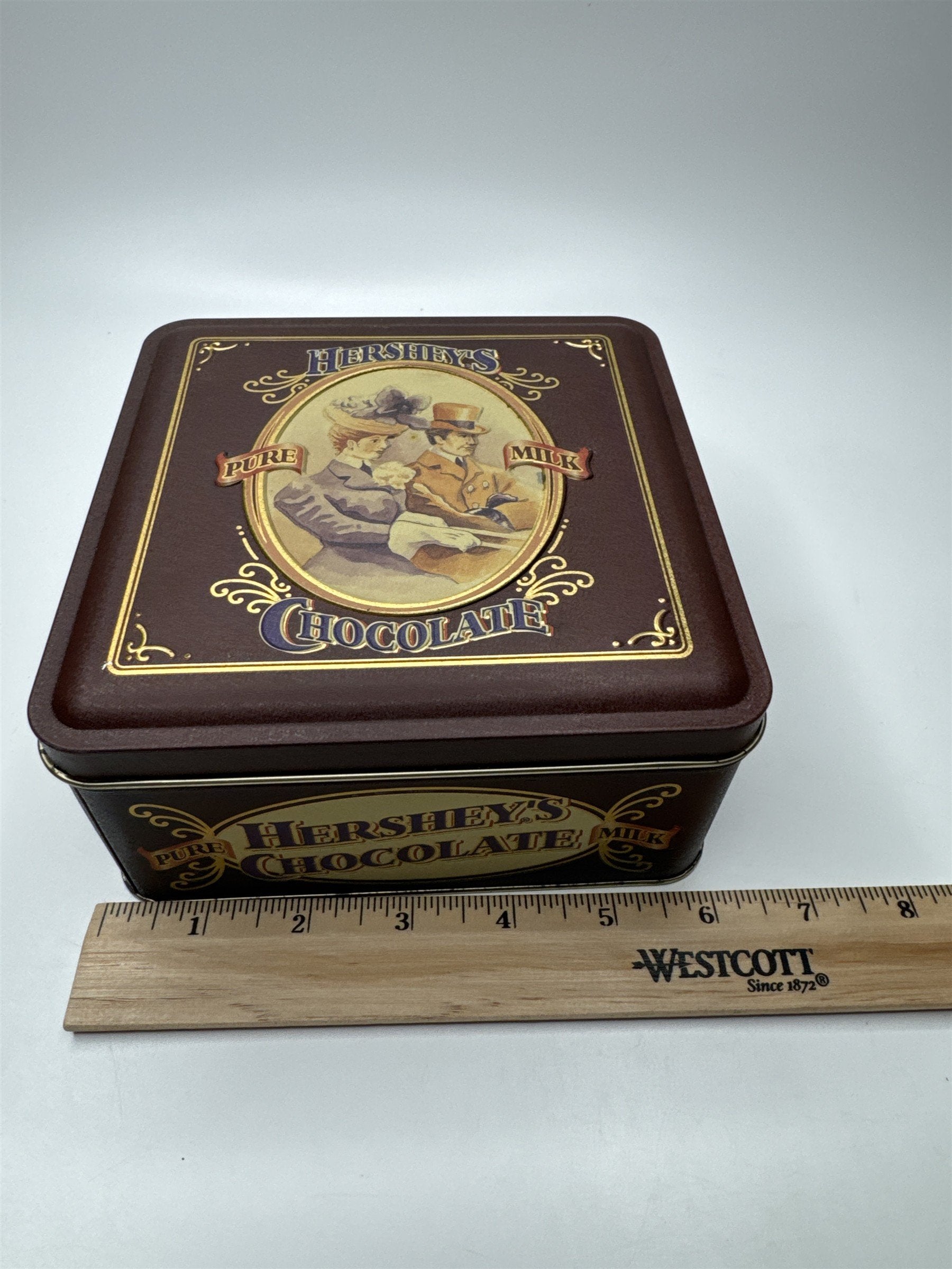 Set of 2 Vintage Hershey's Chocolate Empty Tin Nostalgic Chocolate Tins 90s