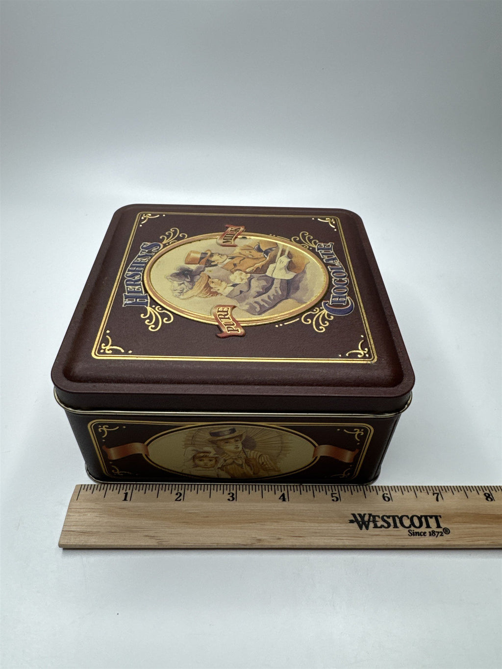 Set of 2 Vintage Hershey's Chocolate Empty Tin Nostalgic Chocolate Tins 90s