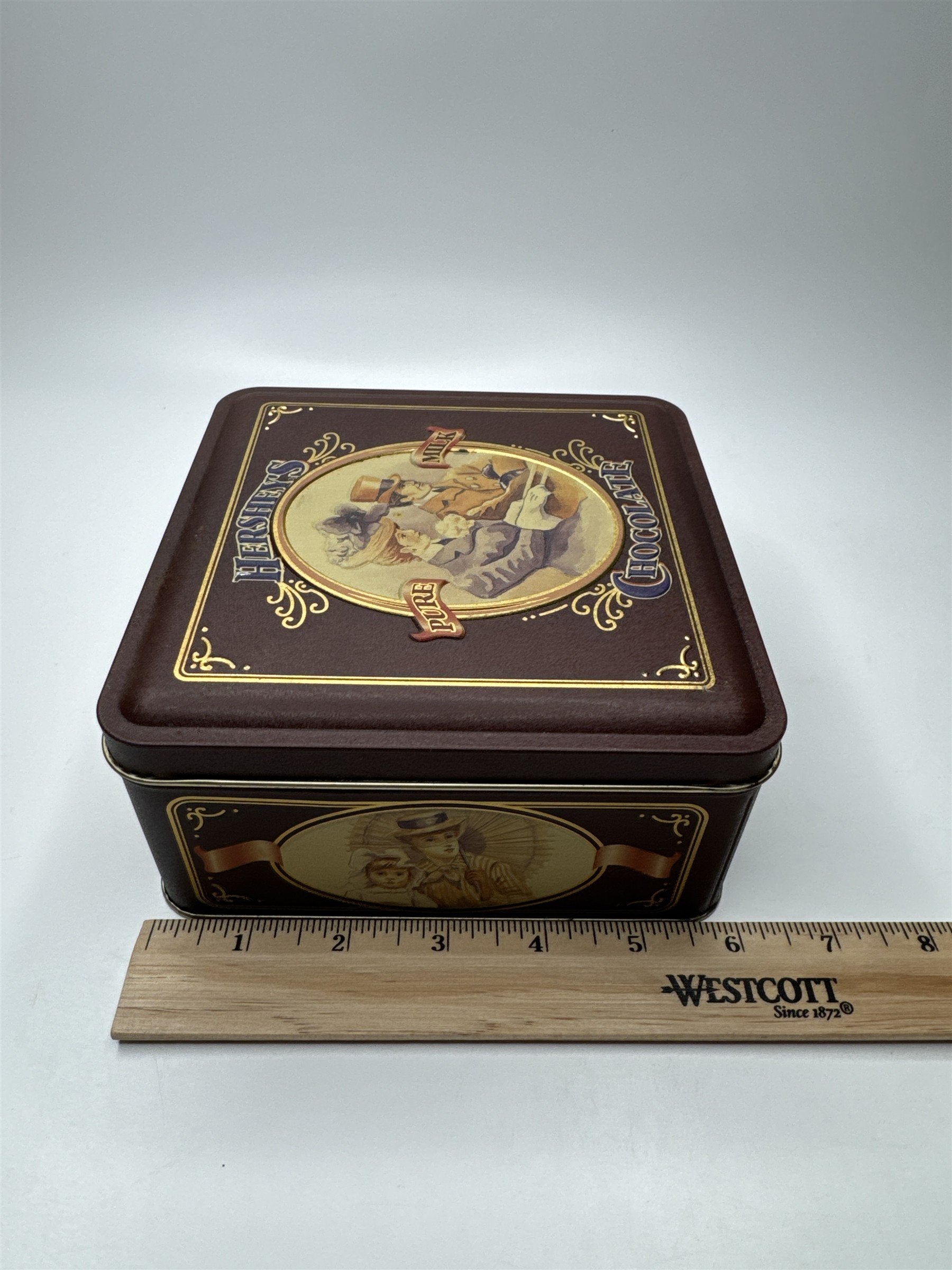 Set of 2 Vintage Hershey's Chocolate Empty Tin Nostalgic Chocolate Tins 90s