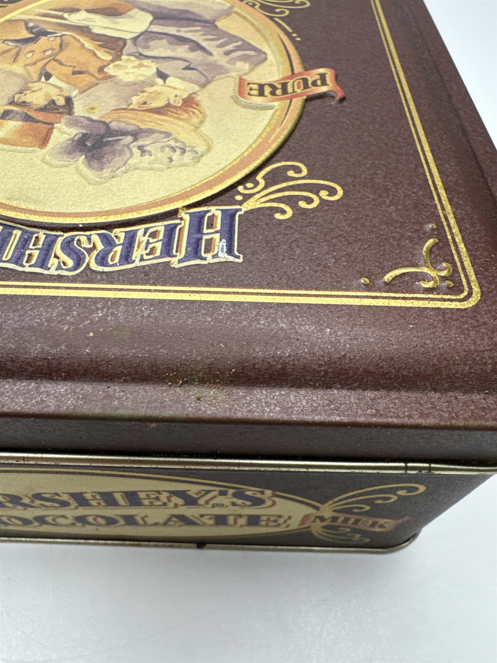 Set of 2 Vintage Hershey's Chocolate Empty Tin Nostalgic Chocolate Tins 90s