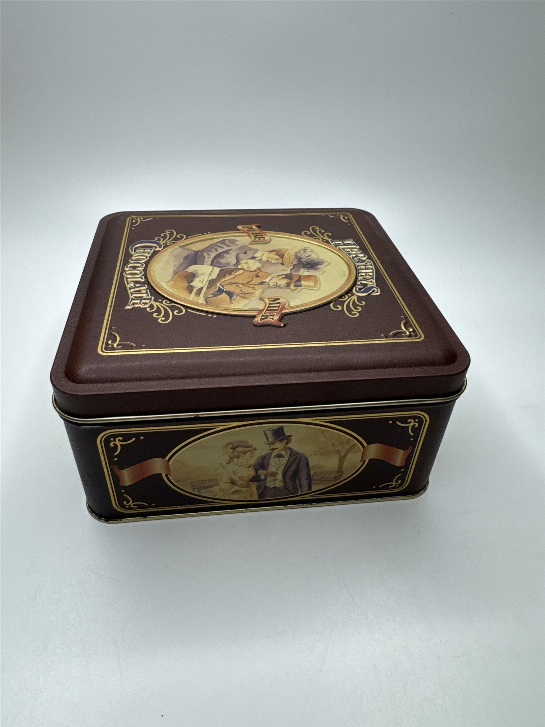 Set of 2 Vintage Hershey's Chocolate Empty Tin Nostalgic Chocolate Tins 90s