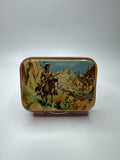 Vintage Henry Thorne & Co Ltd Leeds England Cowboy Horse Native Scene Candy Tin