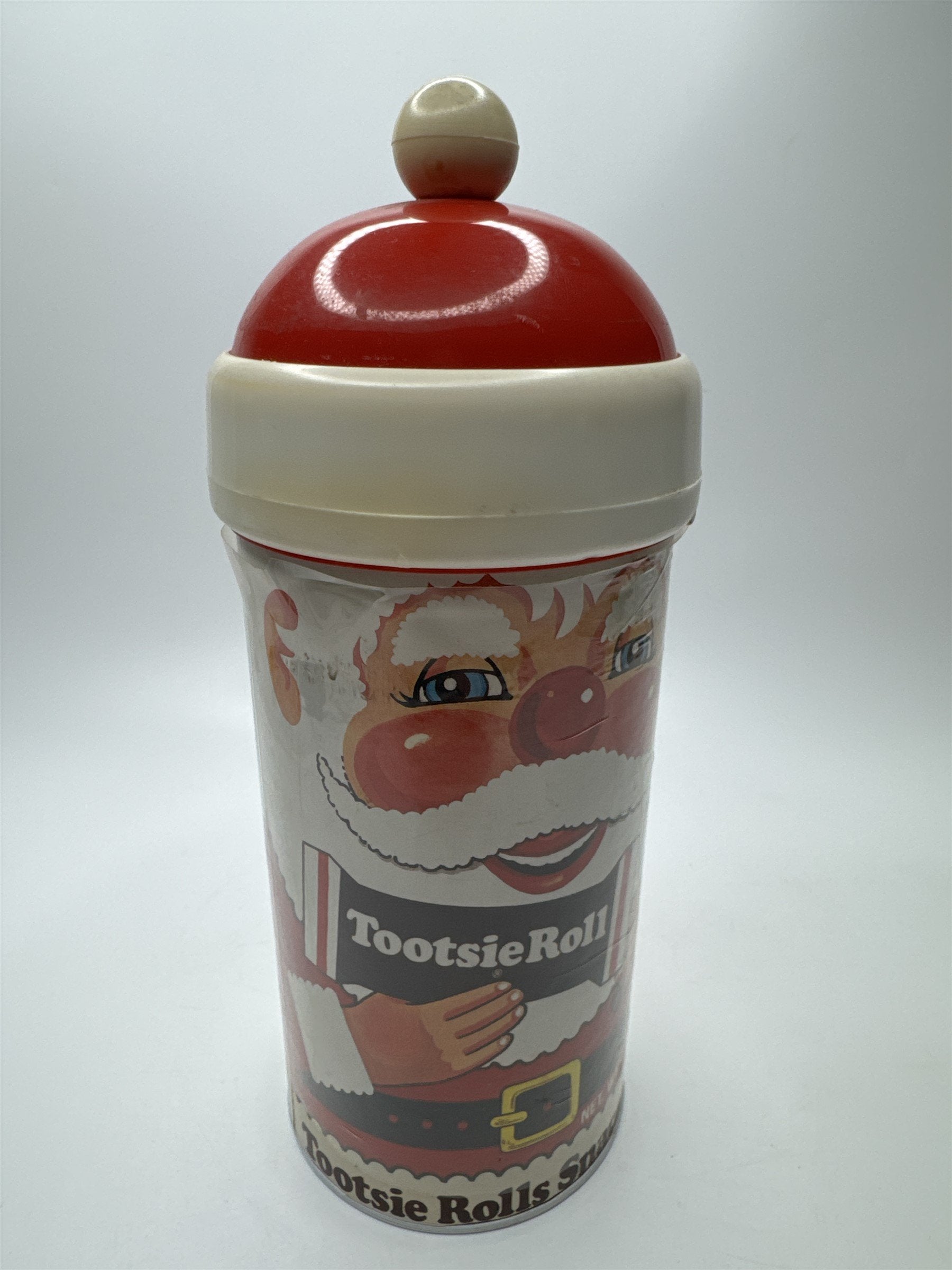 Vintage Tootsie Roll Snack Bars Christmas Santa Container