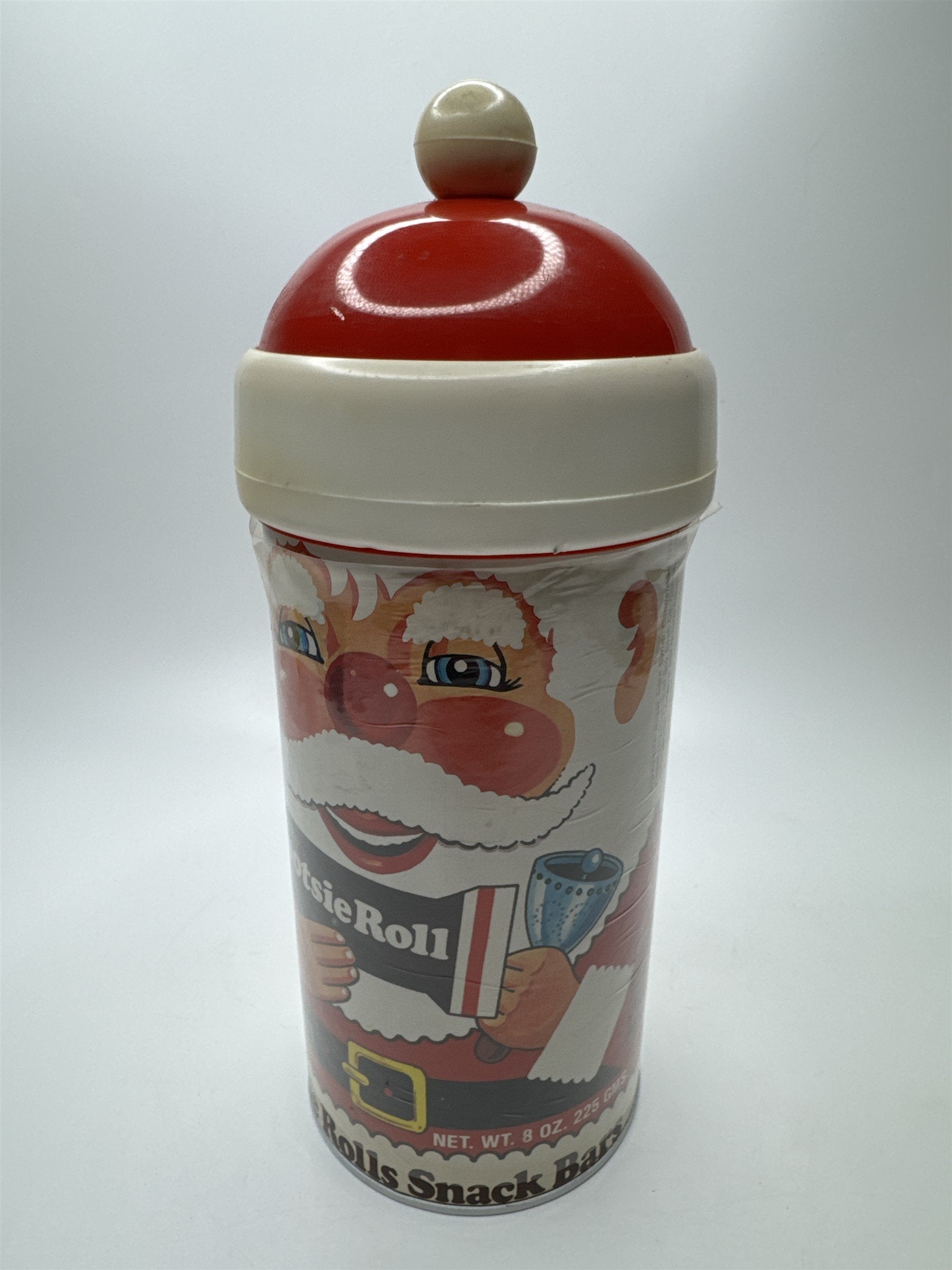 Vintage Tootsie Roll Snack Bars Christmas Santa Container