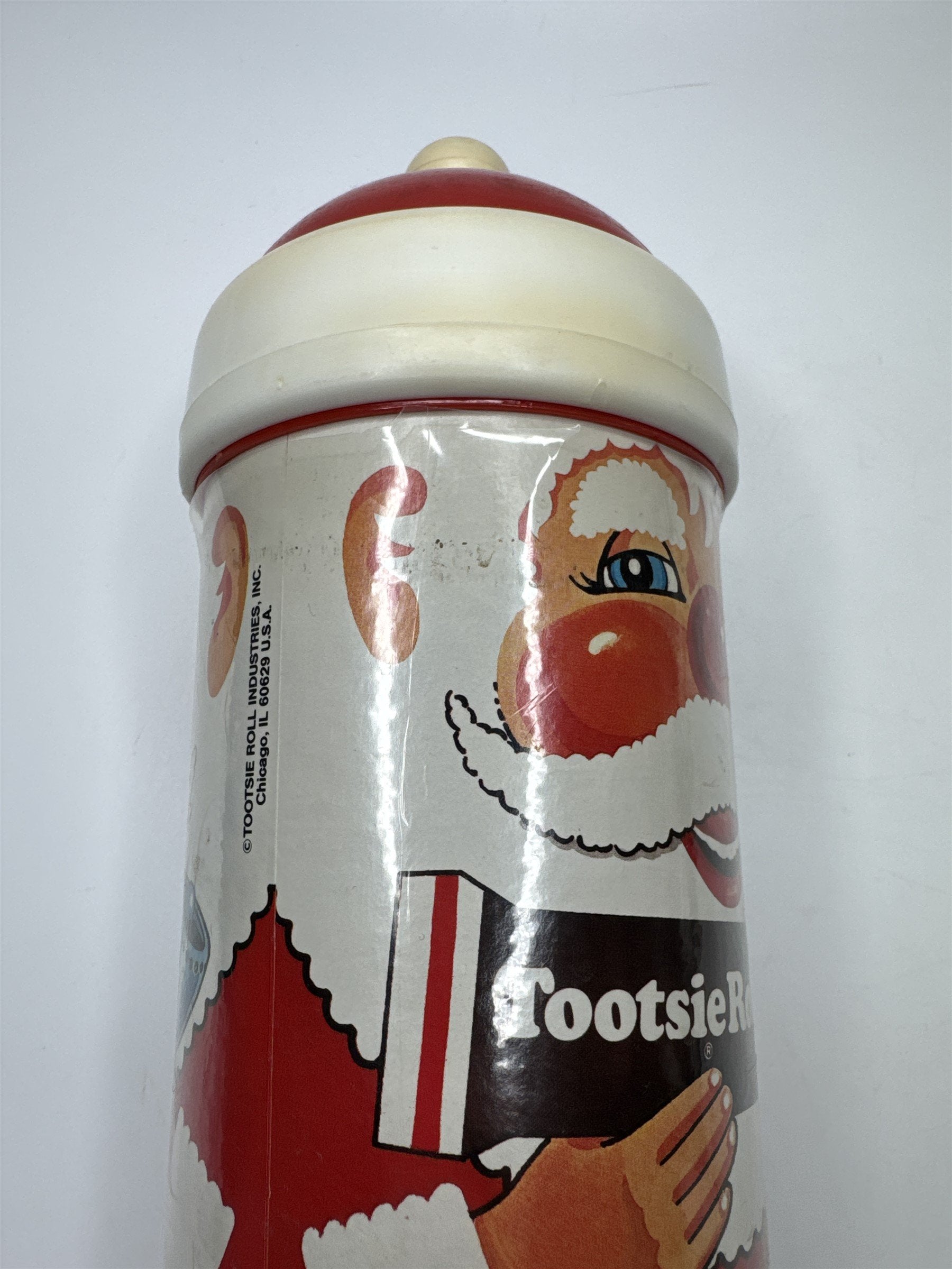Vintage Tootsie Roll Snack Bars Christmas Santa Container