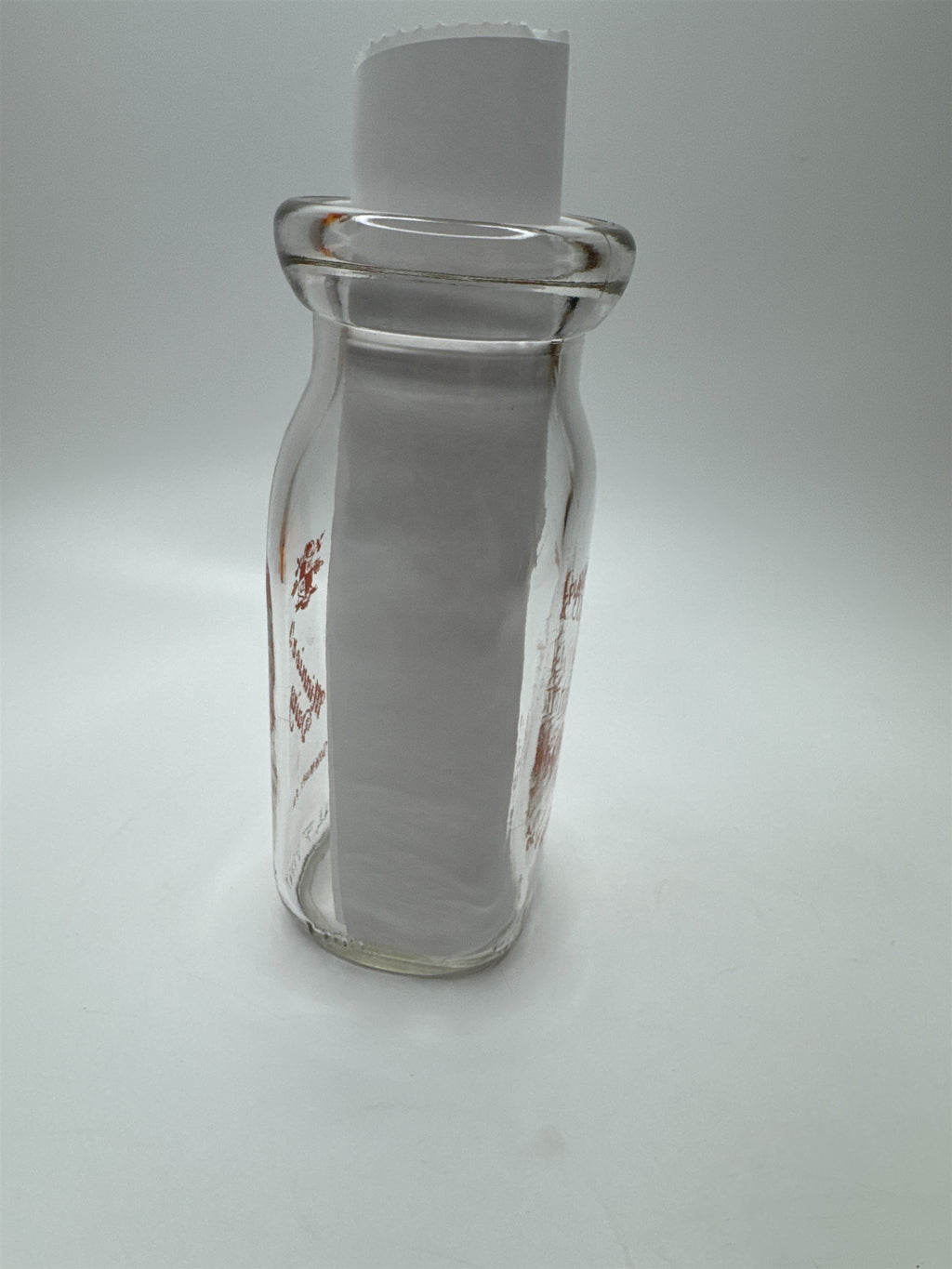 Minnier's Dairy Sunbury PA Empty Half Pint Milk Glass Jug Playtime Milk Any Time