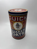 Vintage 1990 Quaker Oats Metal Tin Can Empty Replica of 1922 Label
