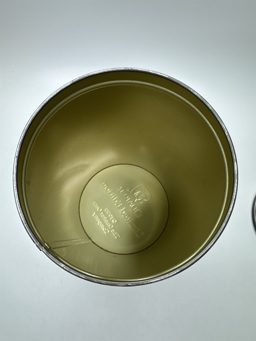 Vintage 1990 Quaker Oats Metal Tin Can Empty Replica of 1922 Label