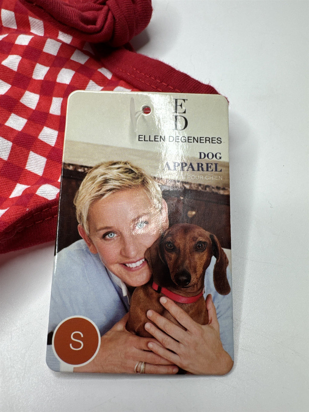 ED By Ellen Dog Apparel Female Red Love Dog Dress with Red Bow Size Small
