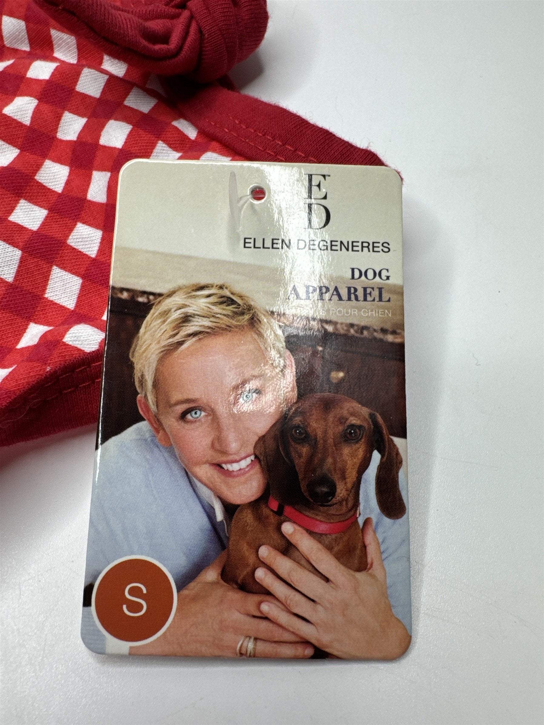 ED By Ellen Dog Apparel Female Red Love Dog Dress with Red Bow Size Small