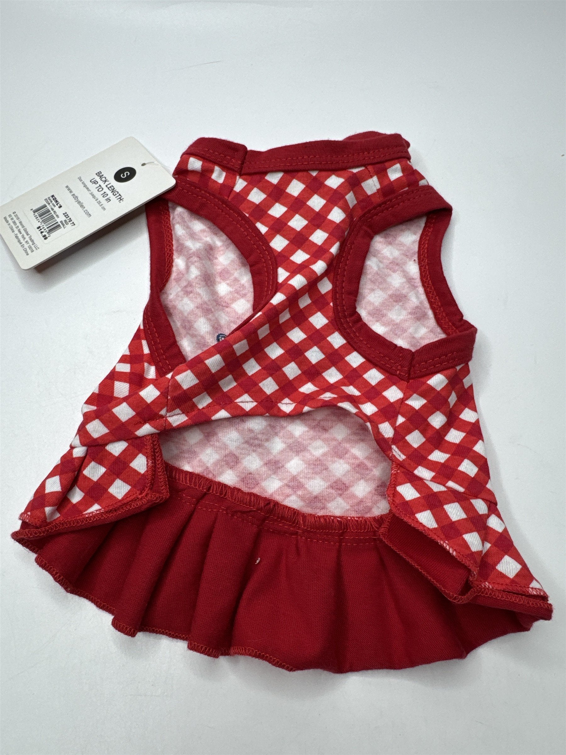 ED By Ellen Dog Apparel Female Red Love Dog Dress with Red Bow Size Small