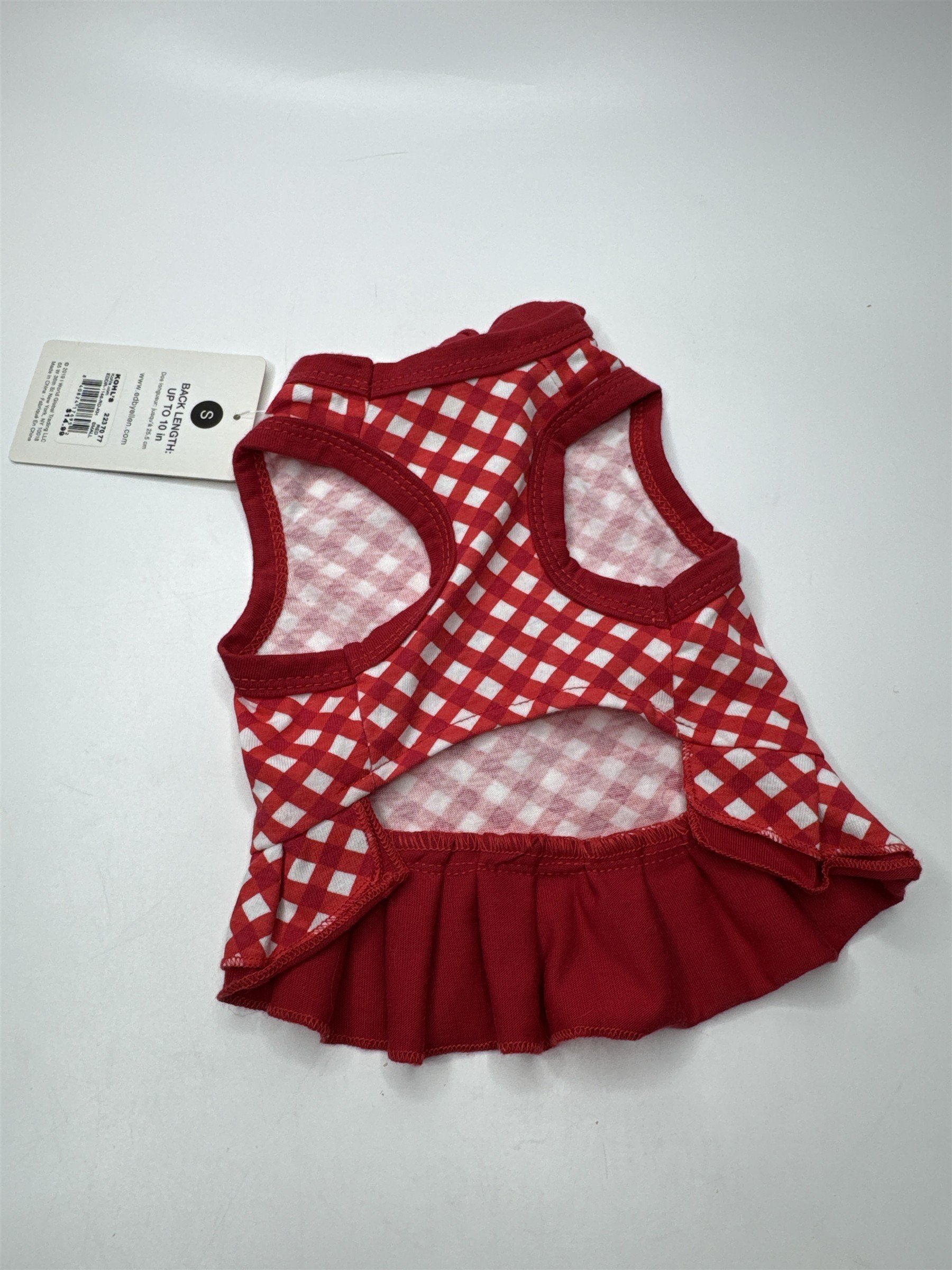 ED By Ellen Dog Apparel Female Red Love Dog Dress with Red Bow Size Small