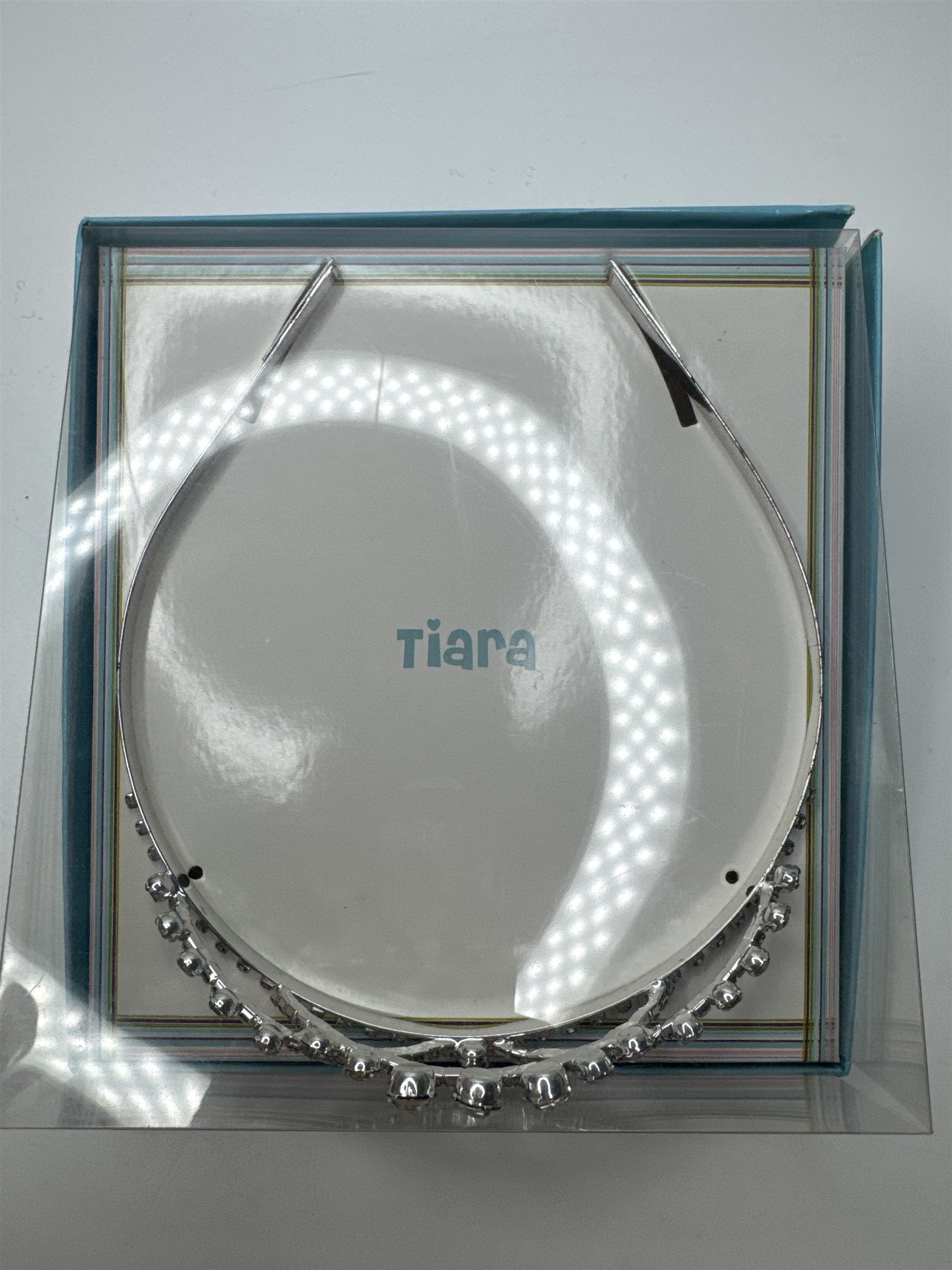 Vintage Rhinestone Girl's Tiara Birthday Tiara with Clear Rhinestones