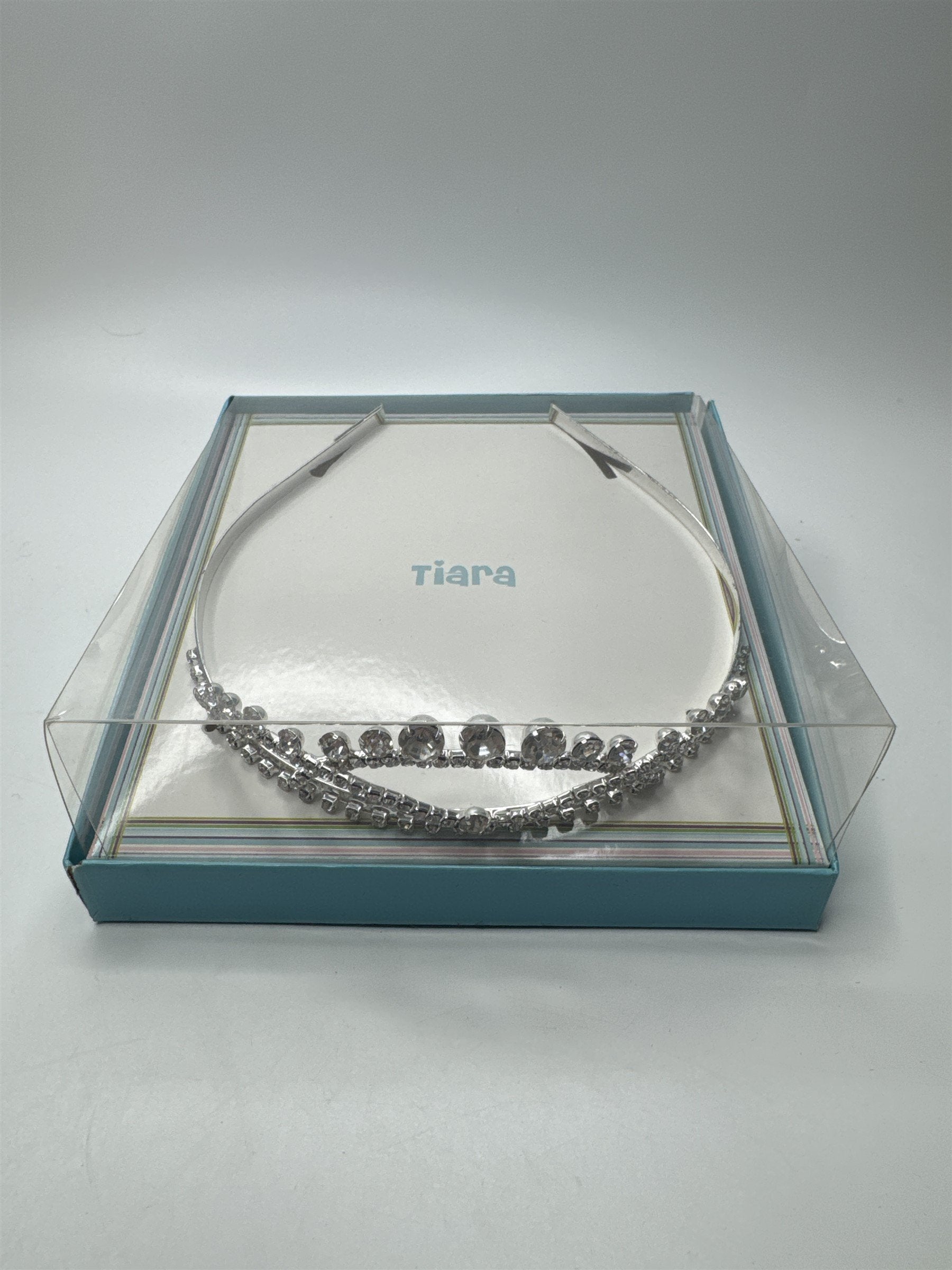 Vintage Rhinestone Girl's Tiara Birthday Tiara with Clear Rhinestones