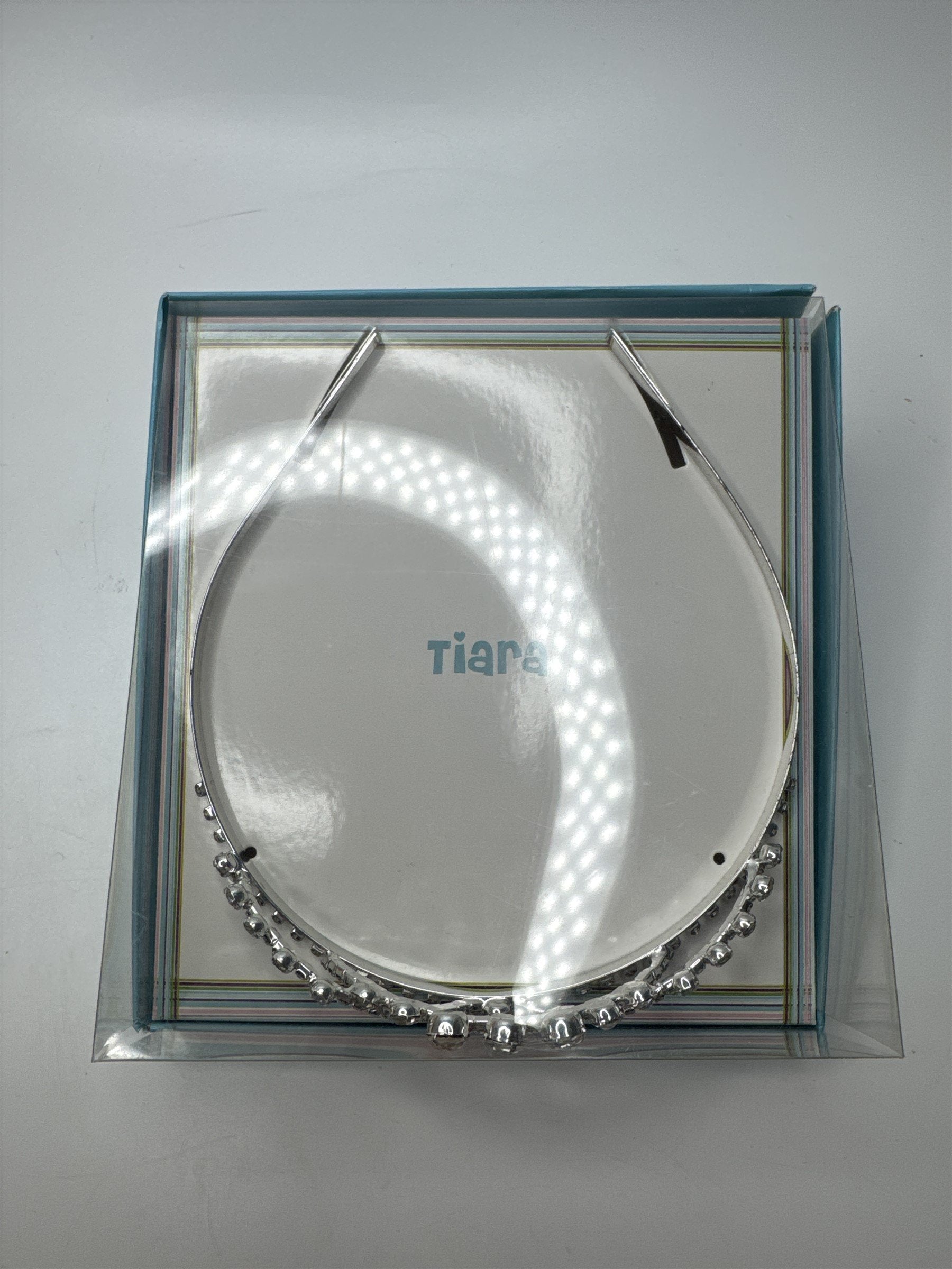 Vintage Rhinestone Girl's Tiara Birthday Tiara with Clear Rhinestones