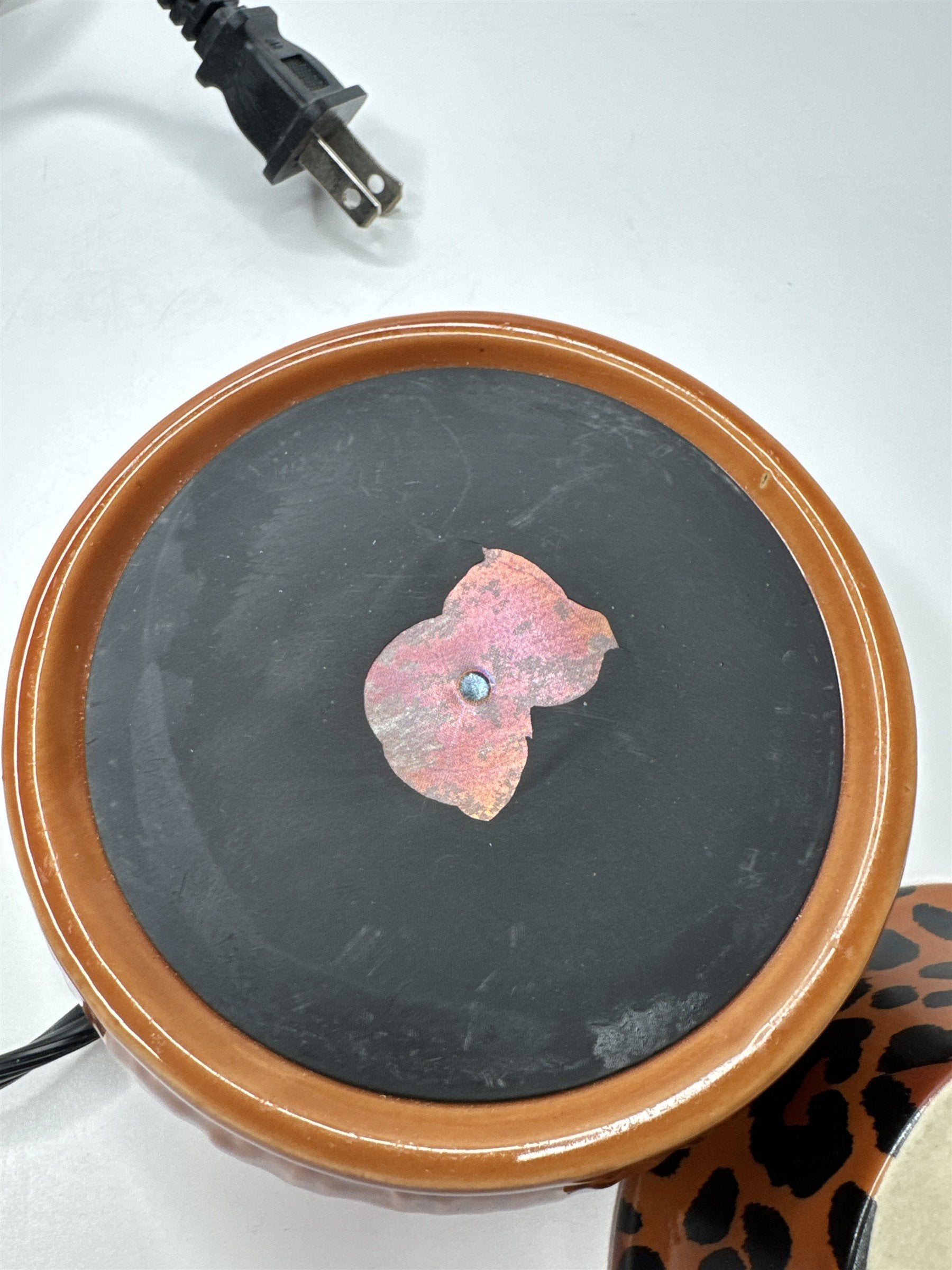 Pink Zebra Brown Cheeta Safari Wax Warmer Heater WORKS