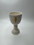 Vintager White Porcelain Church Religious Goblet Offering Wine Glass Chalice
