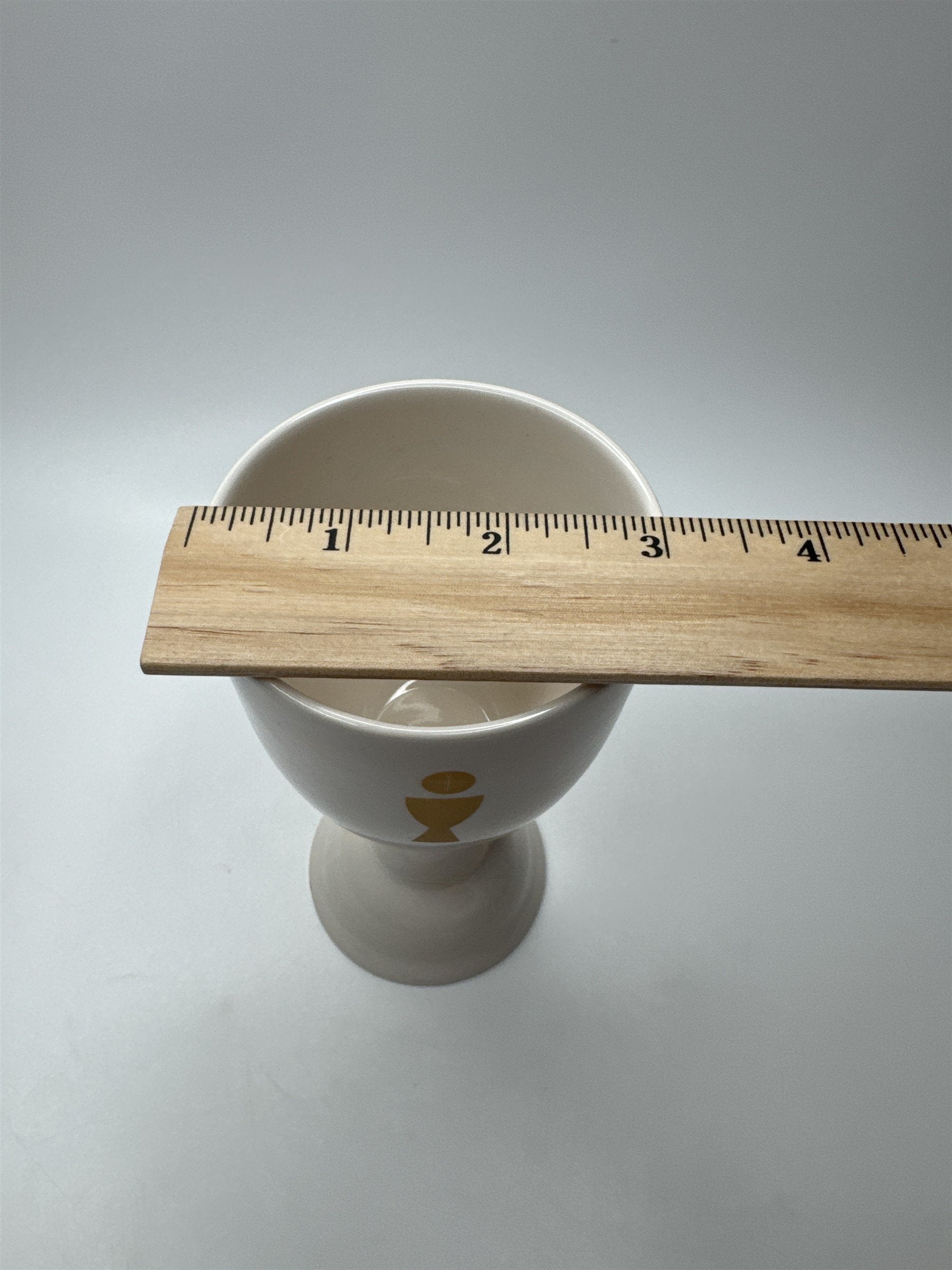 Vintager White Porcelain Church Religious Goblet Offering Wine Glass Chalice