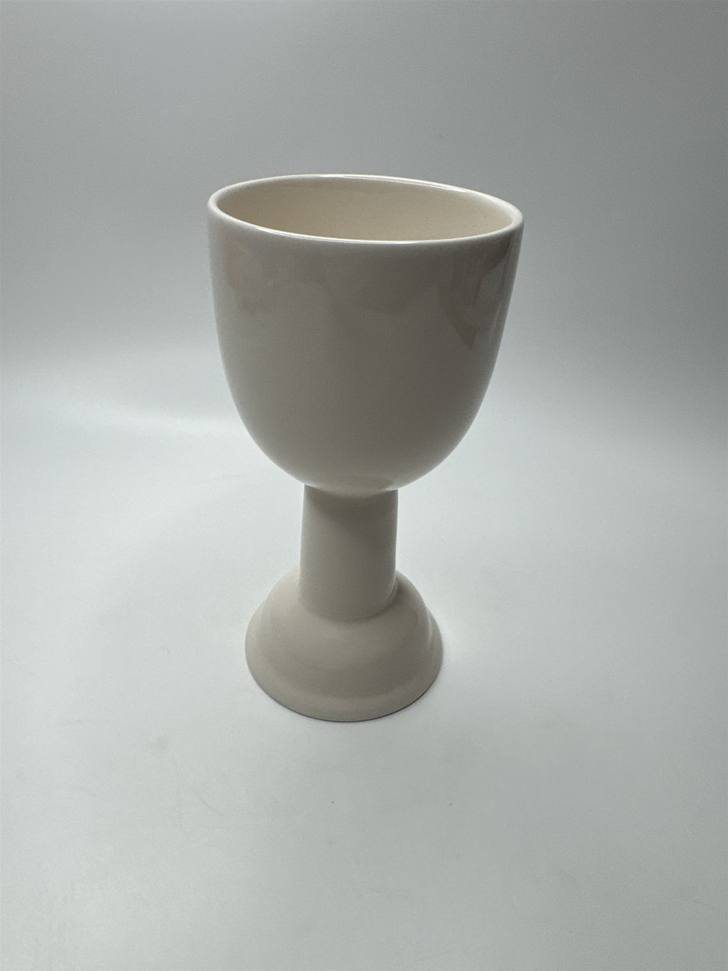 Vintager White Porcelain Church Religious Goblet Offering Wine Glass Chalice