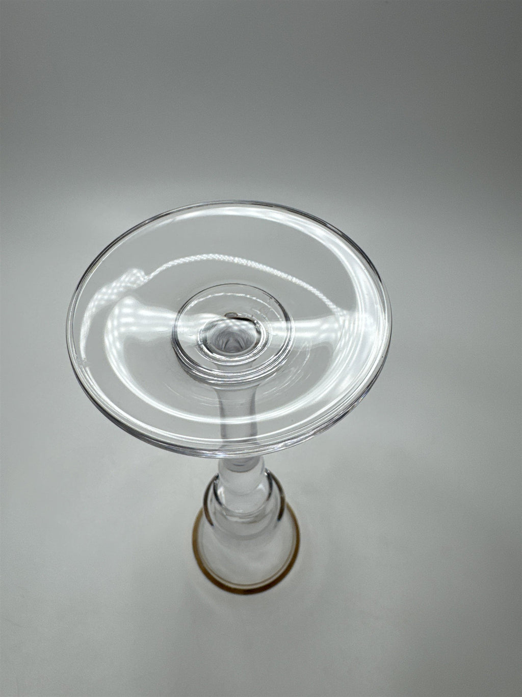 Antique Vintage Mikasa Crystal Clear Gold Trim Embellished (Aged) Stemmed Glass
