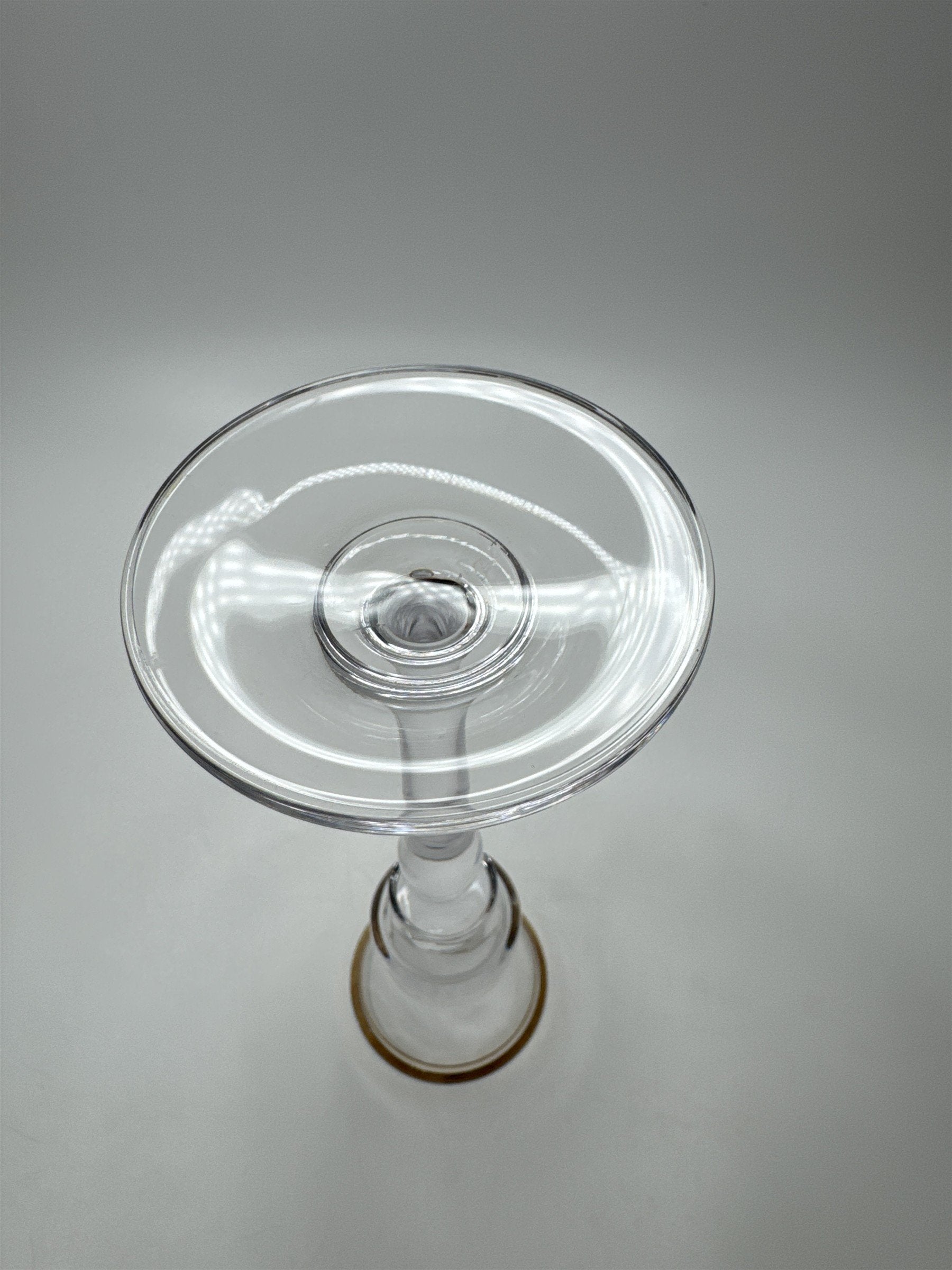 Antique Vintage Mikasa Crystal Clear Gold Trim Embellished (Aged) Stemmed Glass